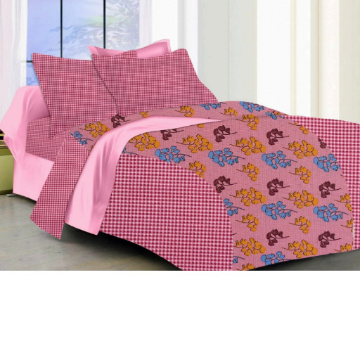 Single Bedsheet Pure Cotton with Pillow cover